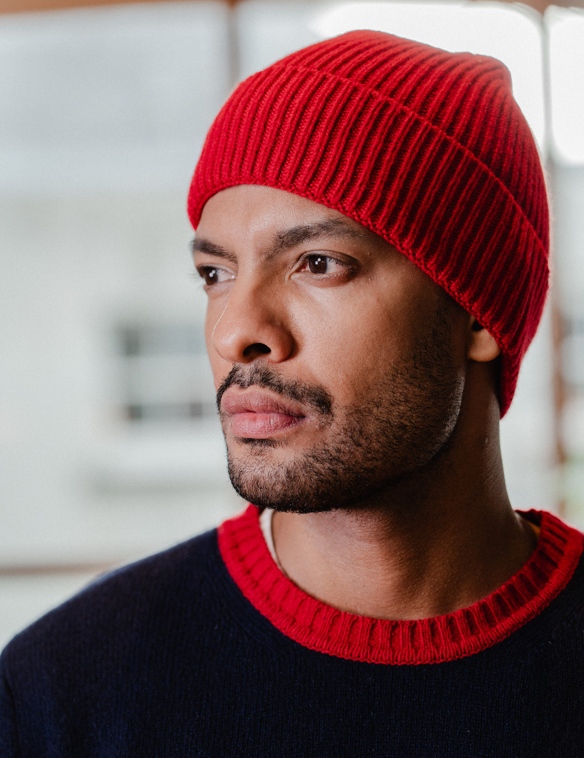 Red Recycled Cashmere Beanie Marcello - Rifò x Fresh Cuts