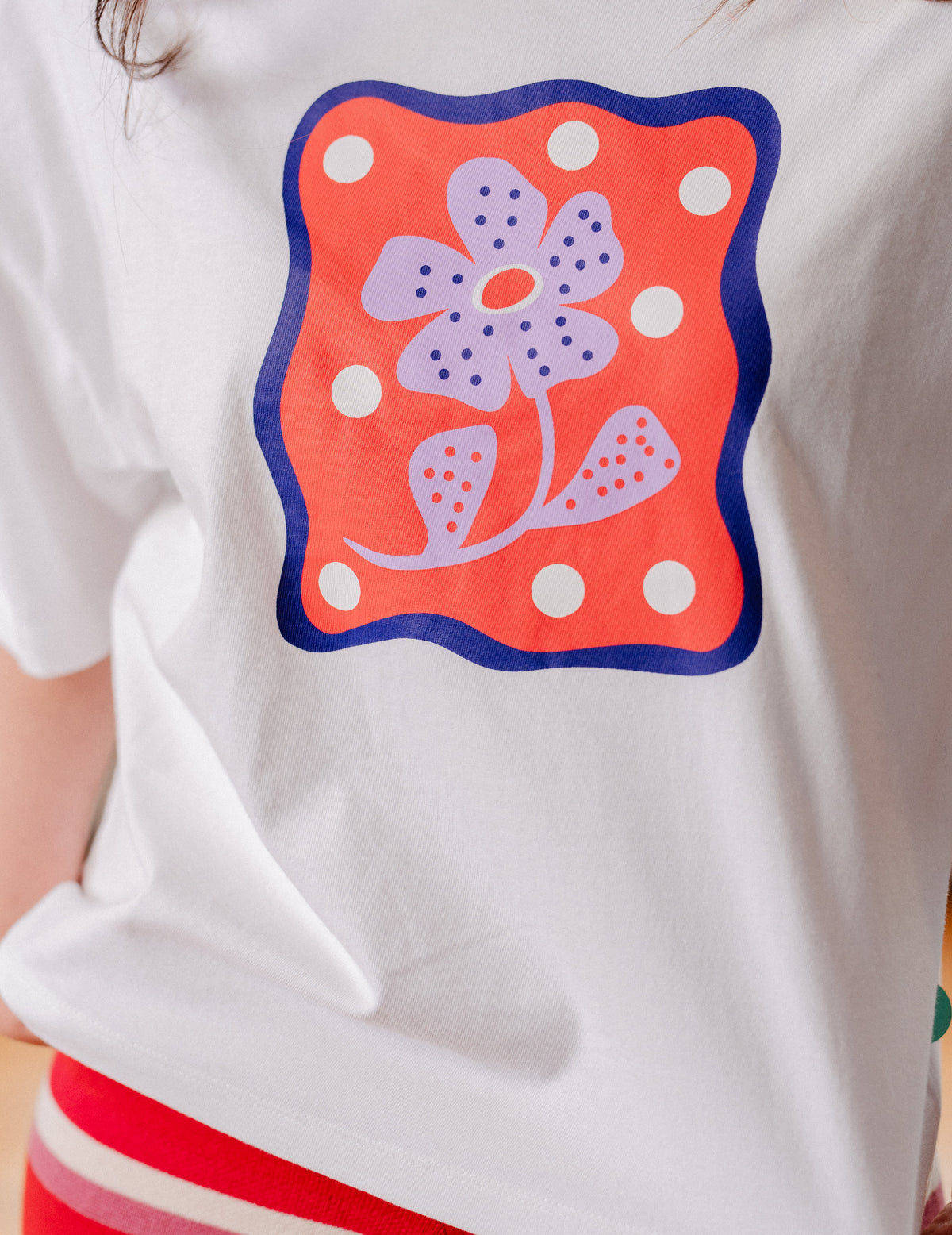 Oversized Heavyweight Tee - Violet Bloom
