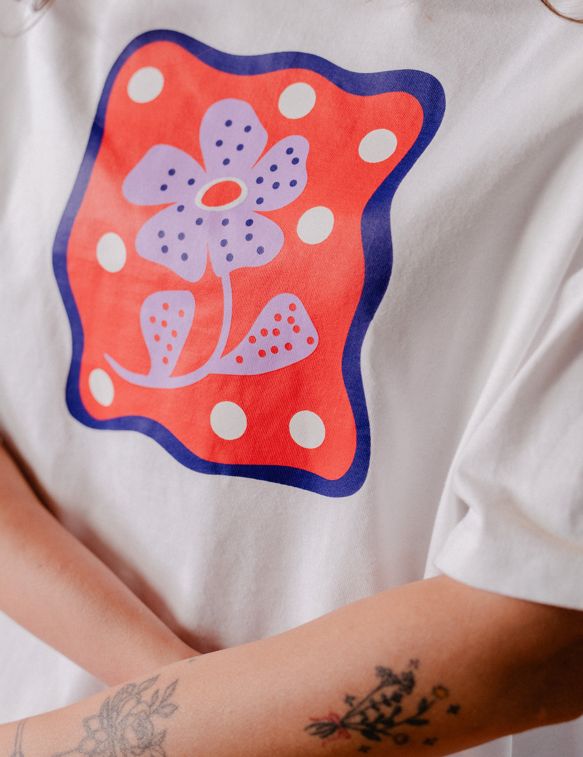 Oversized Heavyweight Tee - Violet Bloom