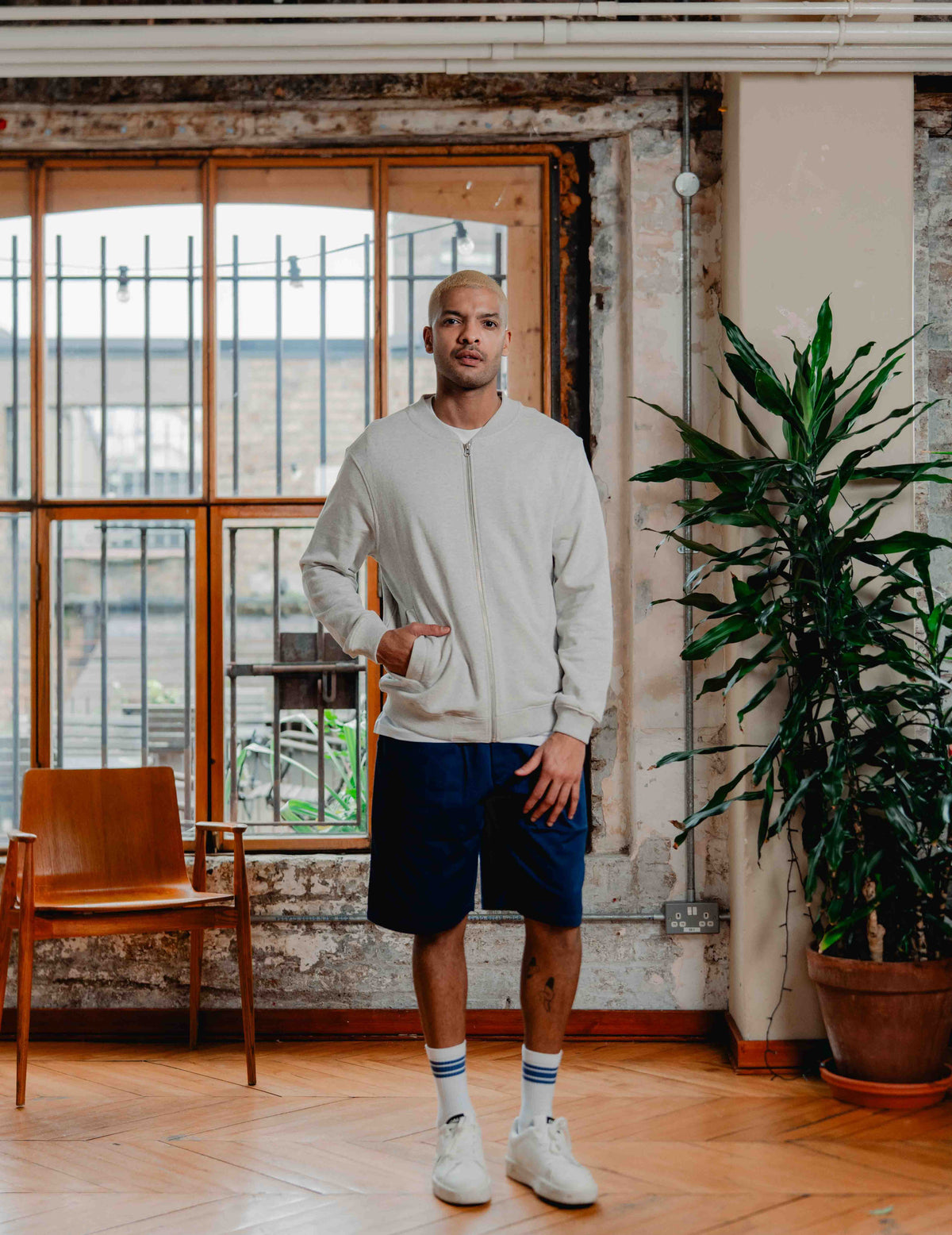 Everyday Zip Jacket - Melange Grey