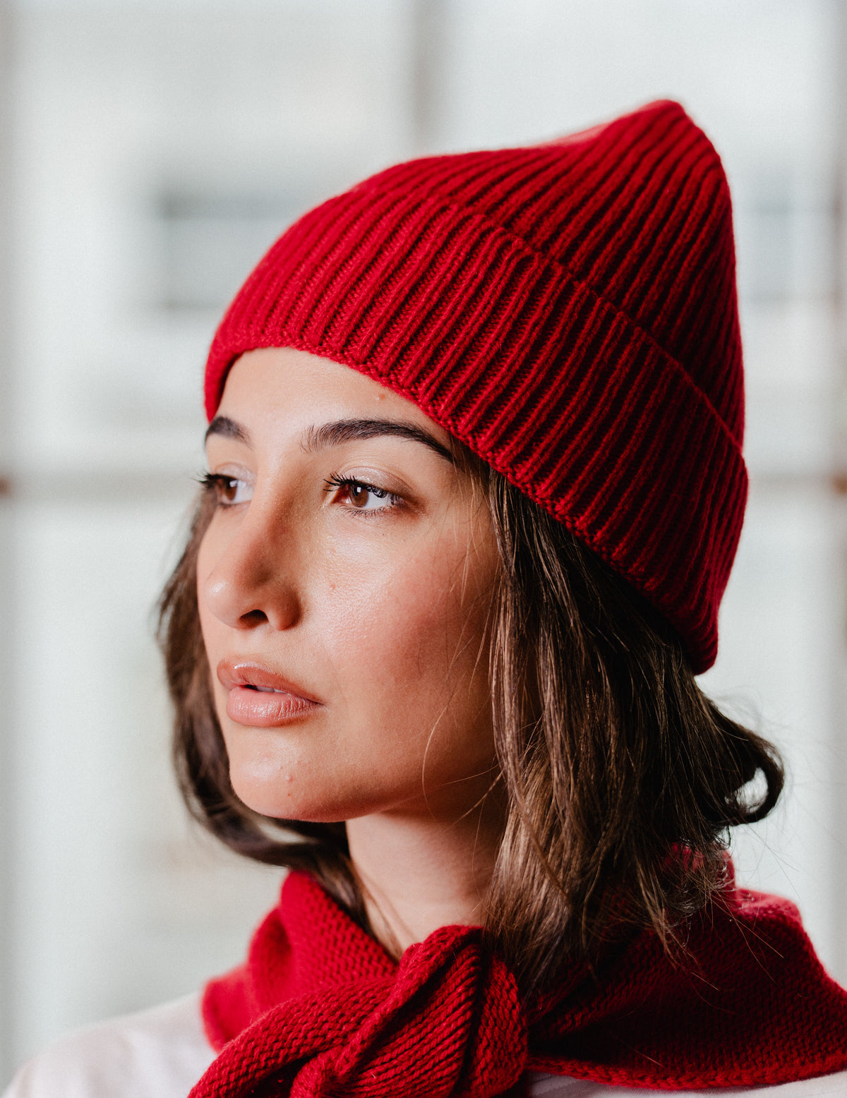 Red Recycled Cashmere Beanie Marcello - Rifò x Fresh Cuts (Copy)