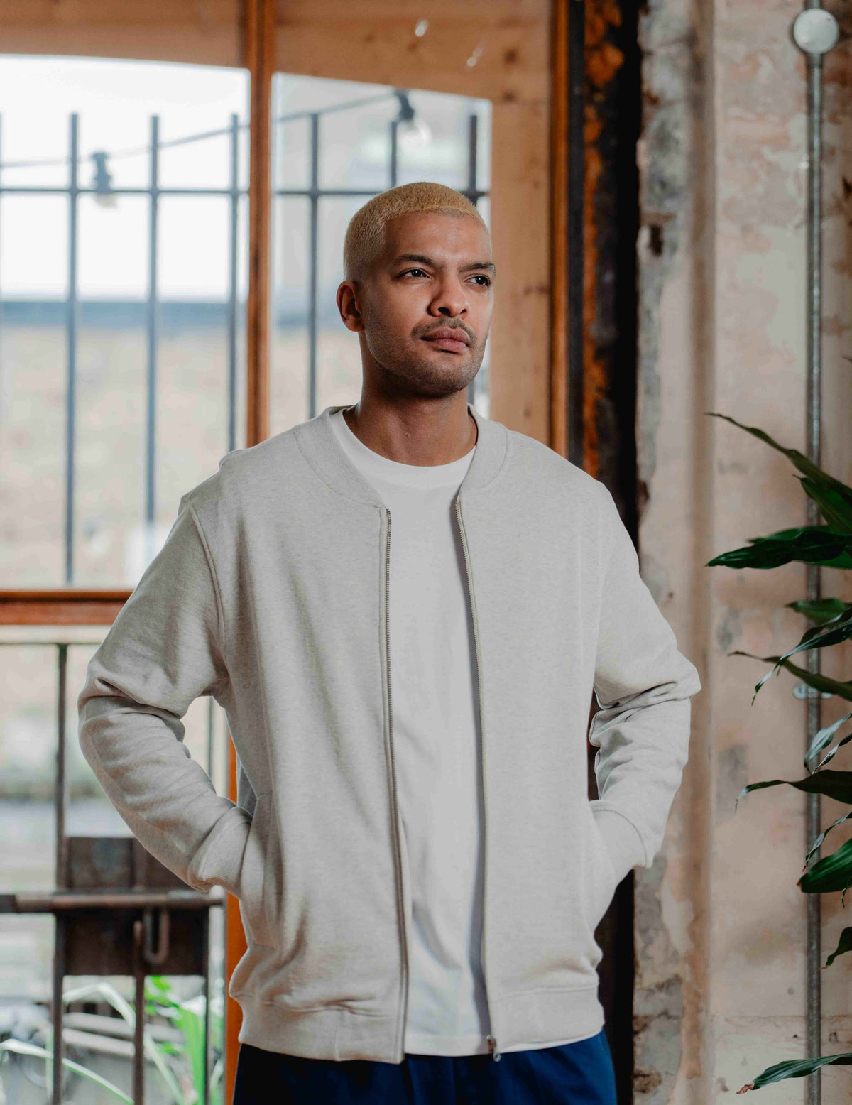 Everyday Zip Jacket - Melange Grey