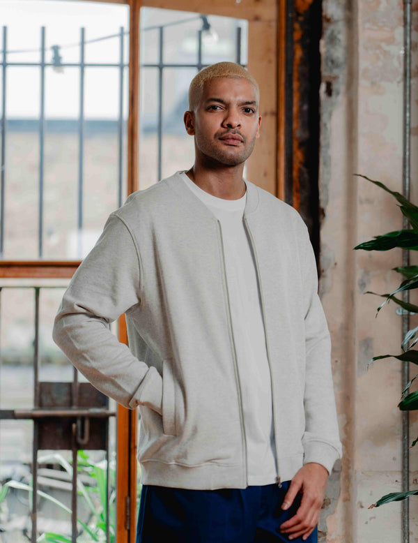 Everyday Zip Jacket - Melange Grey