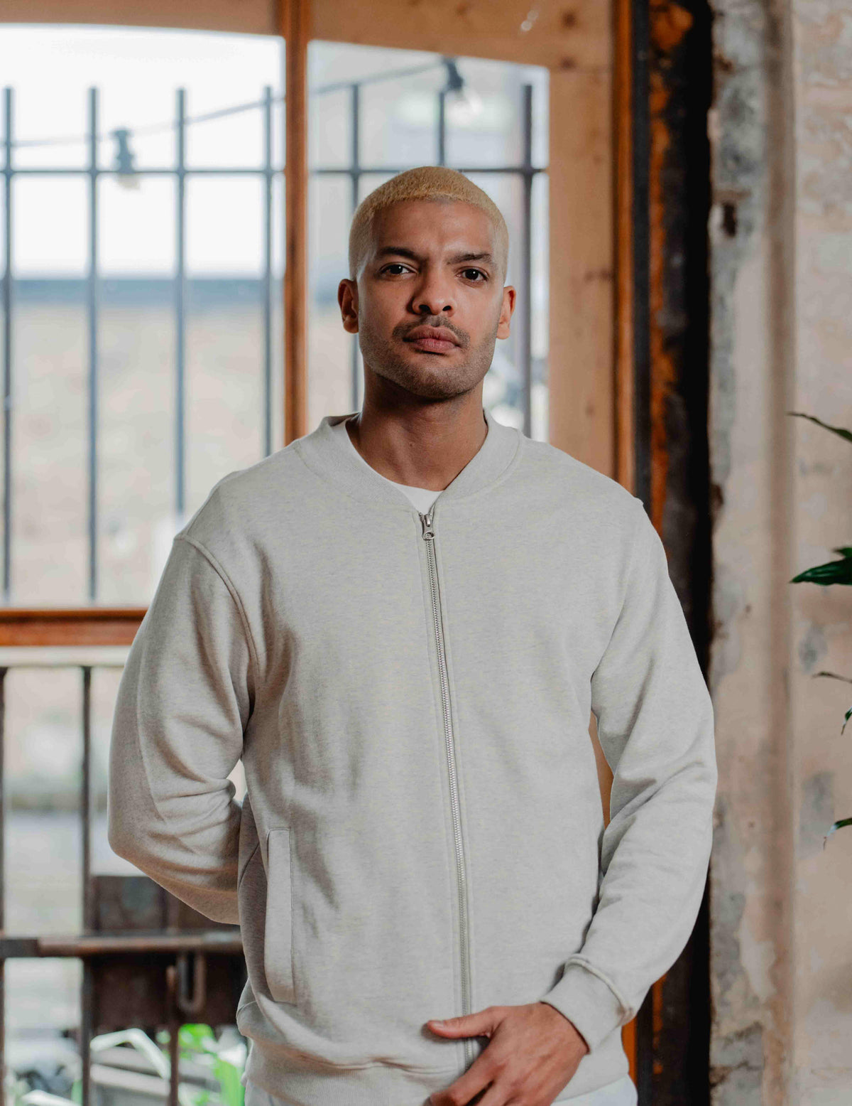 Everyday Zip Jacket - Melange Grey