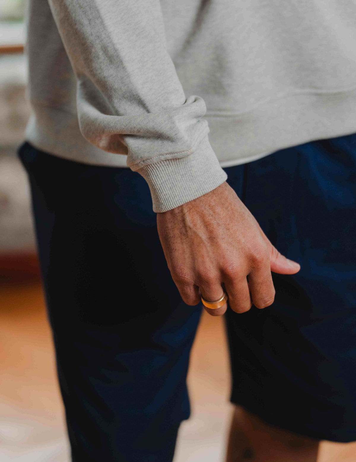 1/4 Zip - Melange Grey