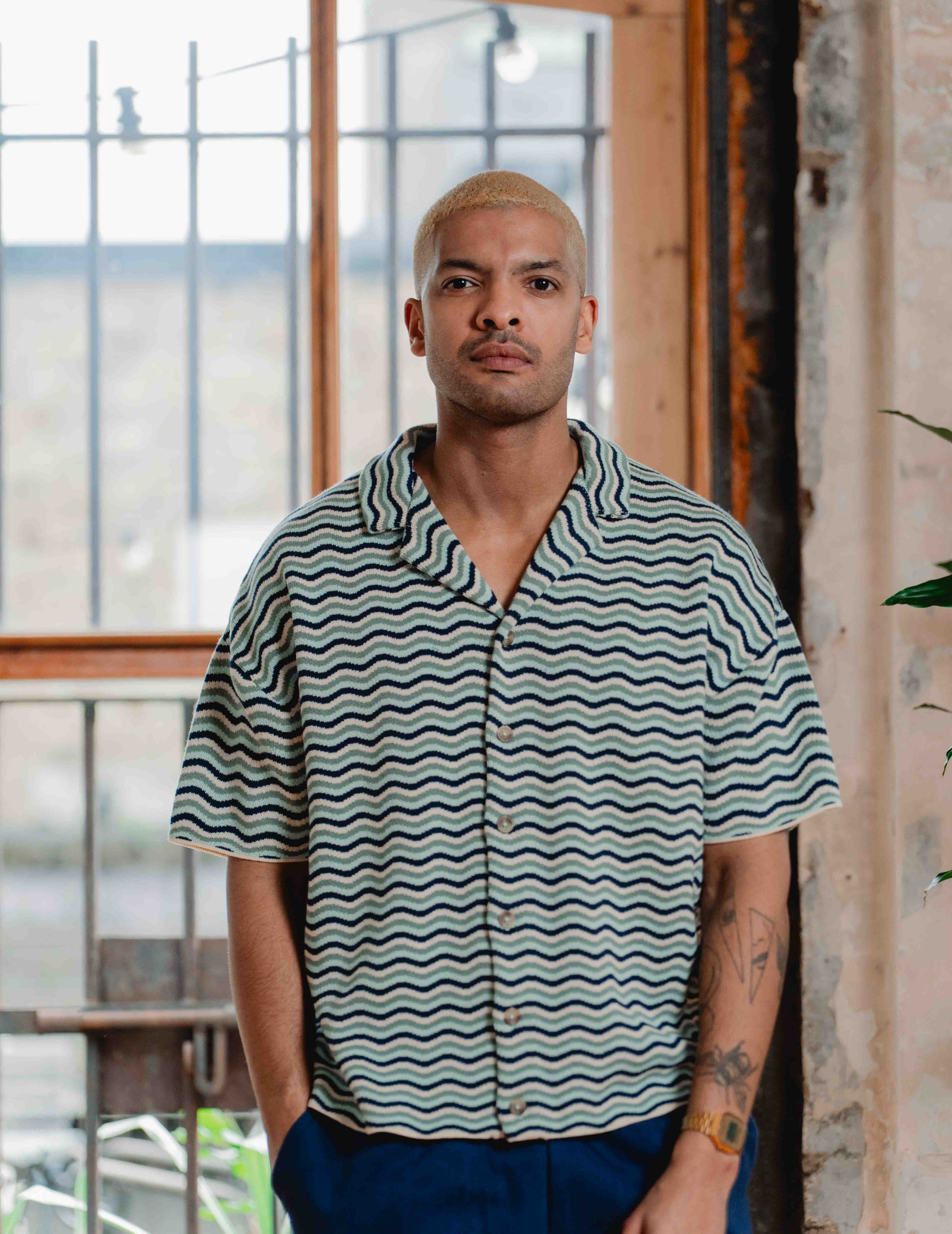 Fresh Knit Shirt - Stripe | Premium Organic Cotton Knit | Irish