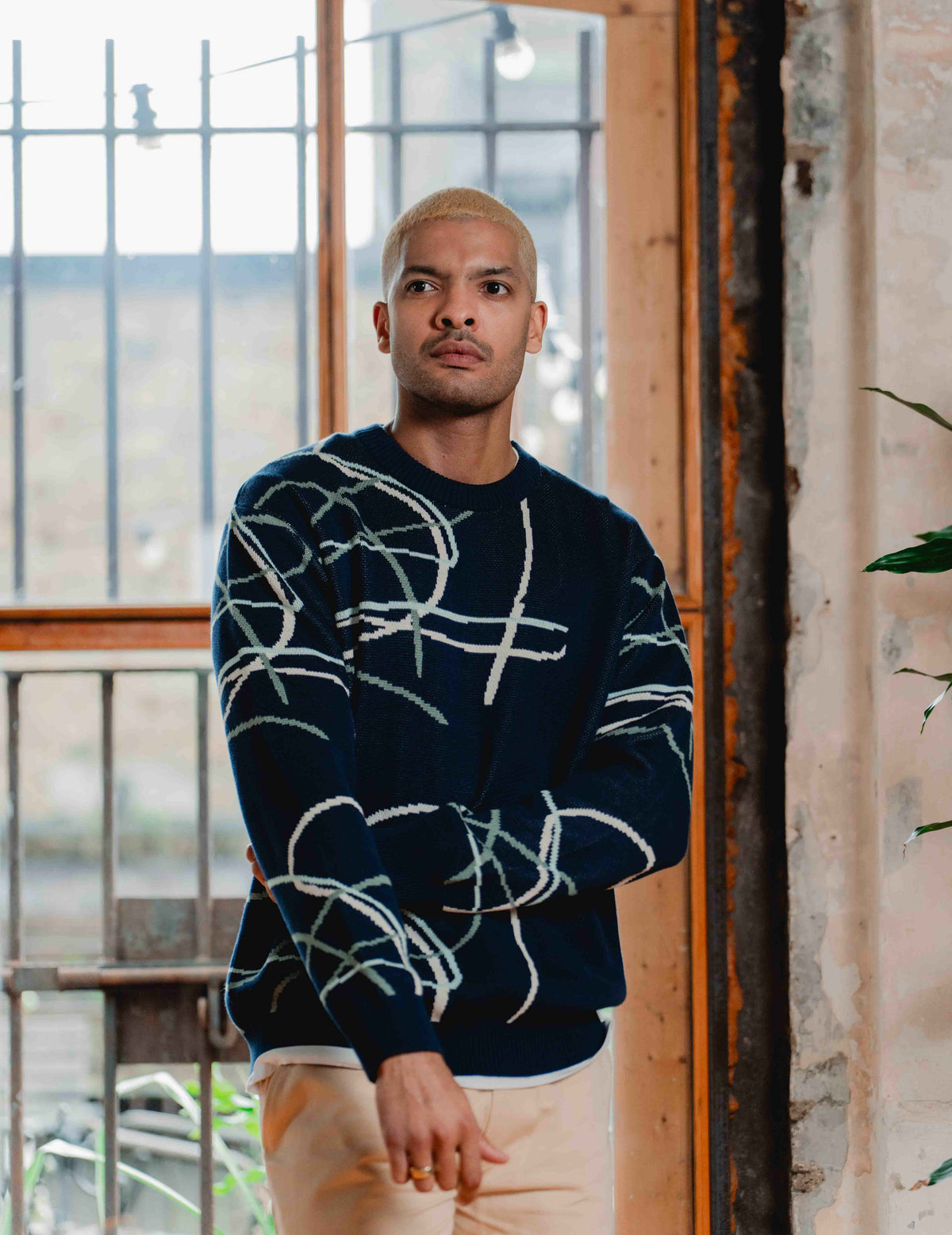 Fresh Knit - Navy Swirl