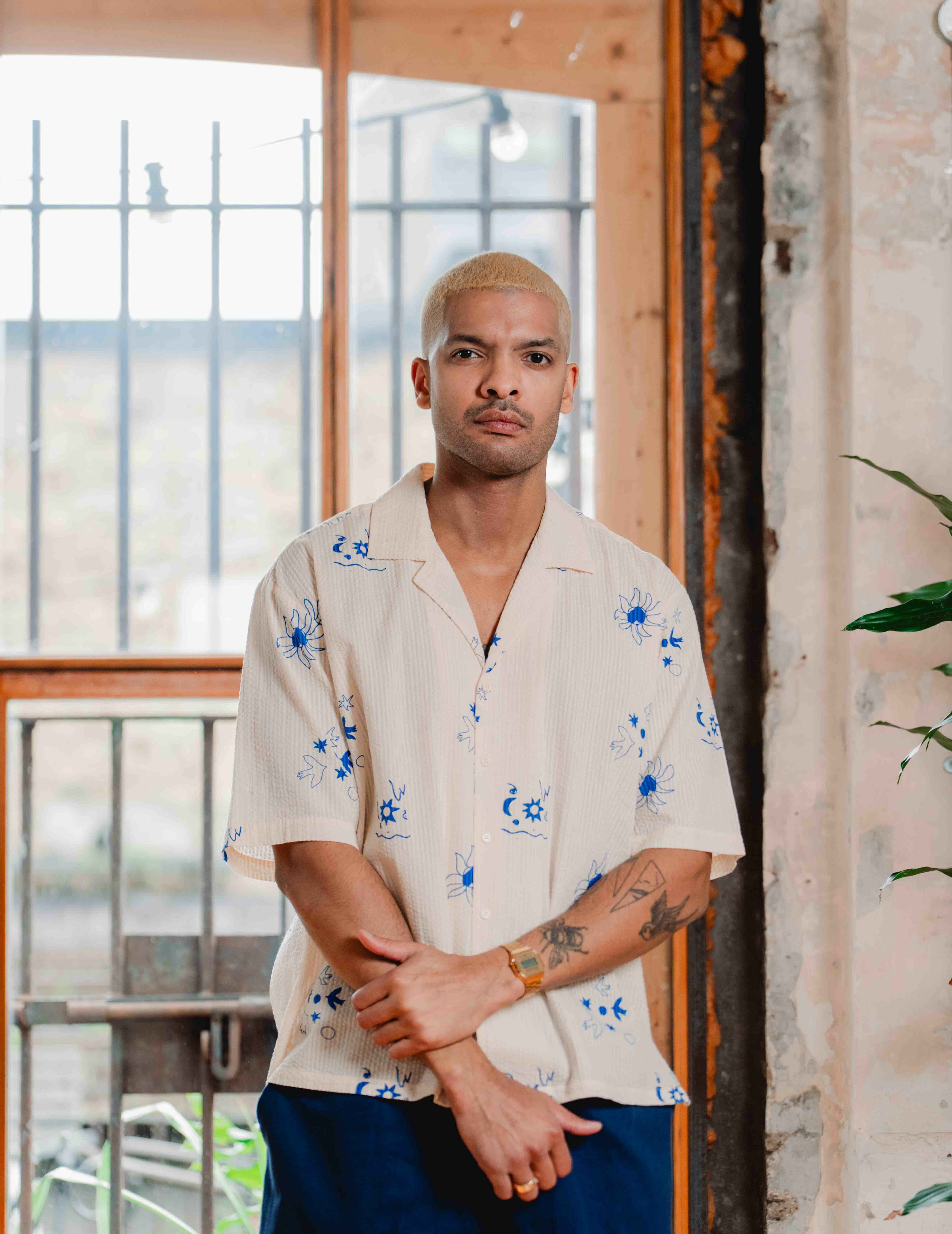 Seersucker Andy Shirt - Jasmine | Organic Cotton Seersucker