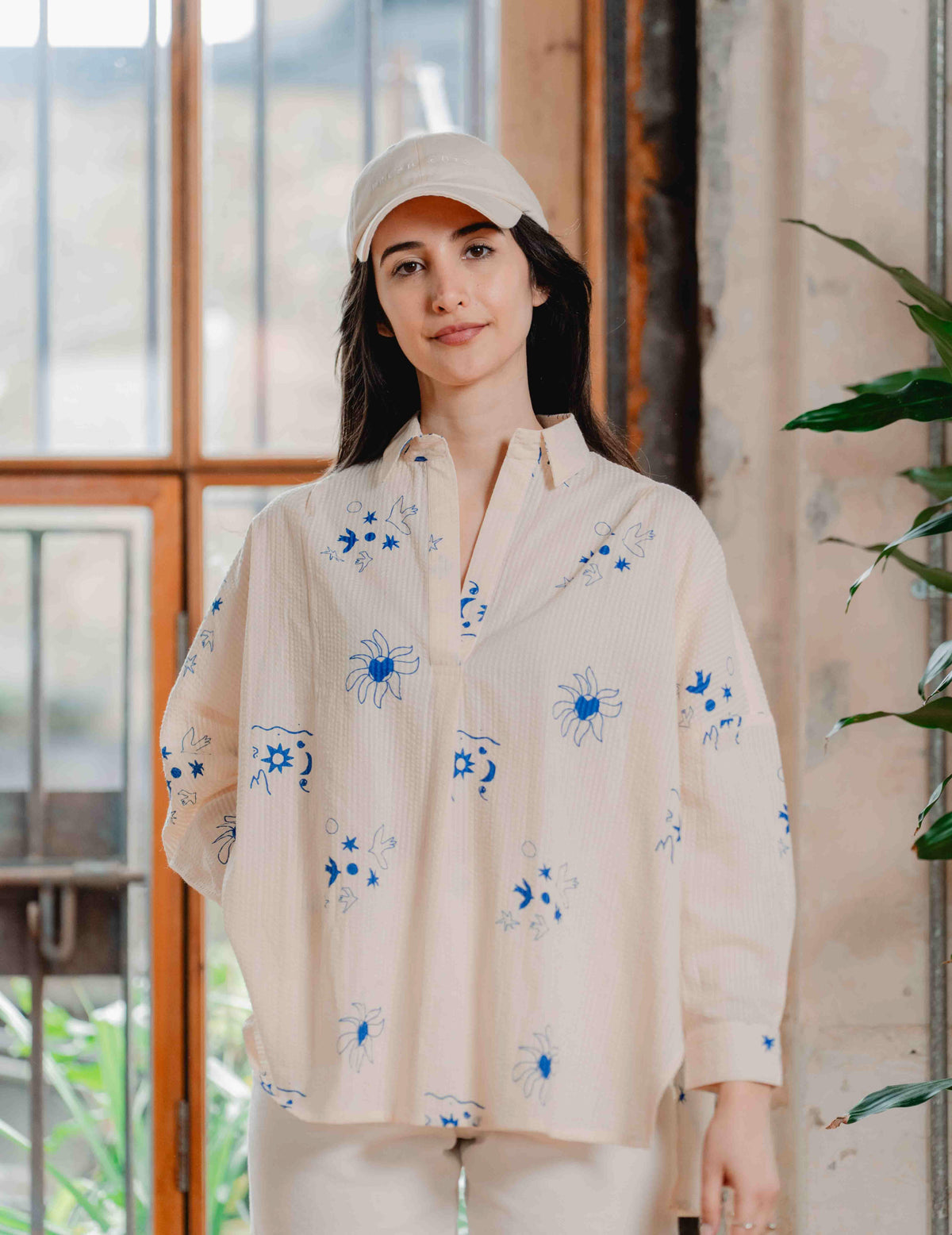 Seersucker Jamie Shirt - Jasmine