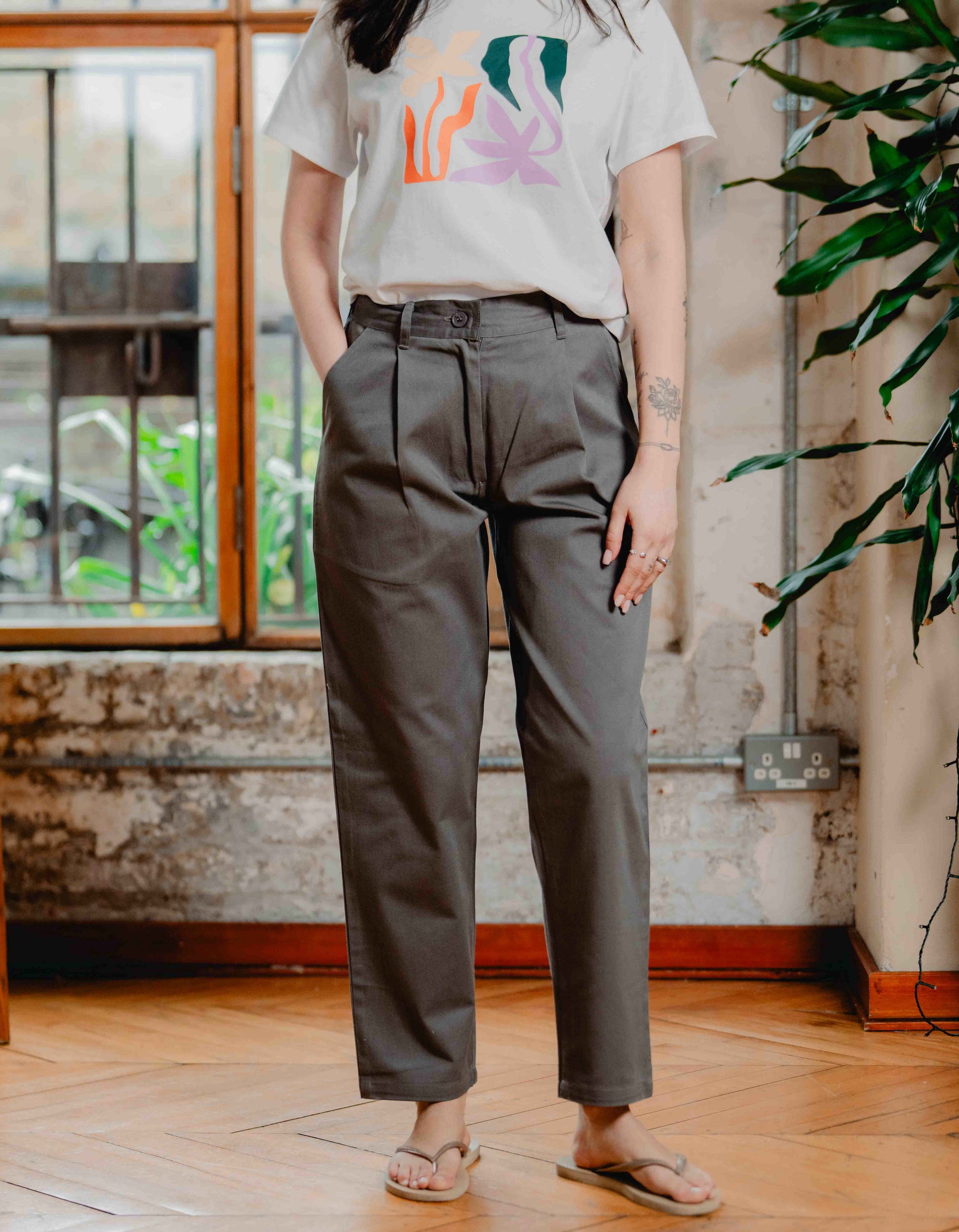 Womens Fresh Chino - Grey