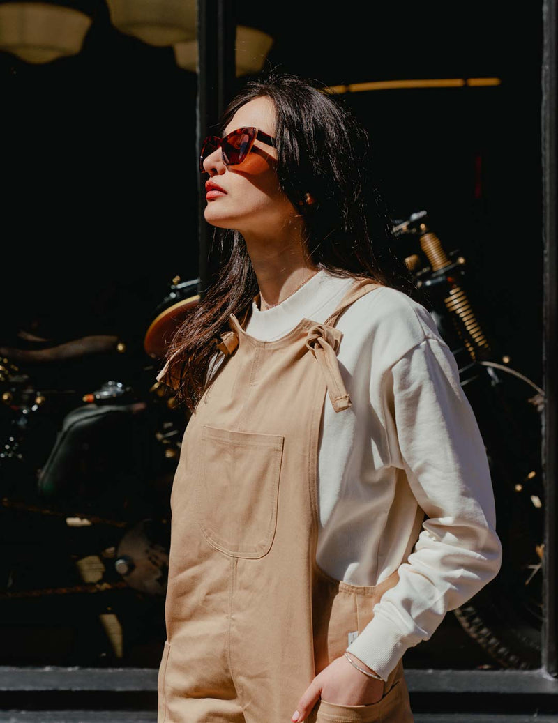 Womens Dungarees - Camel