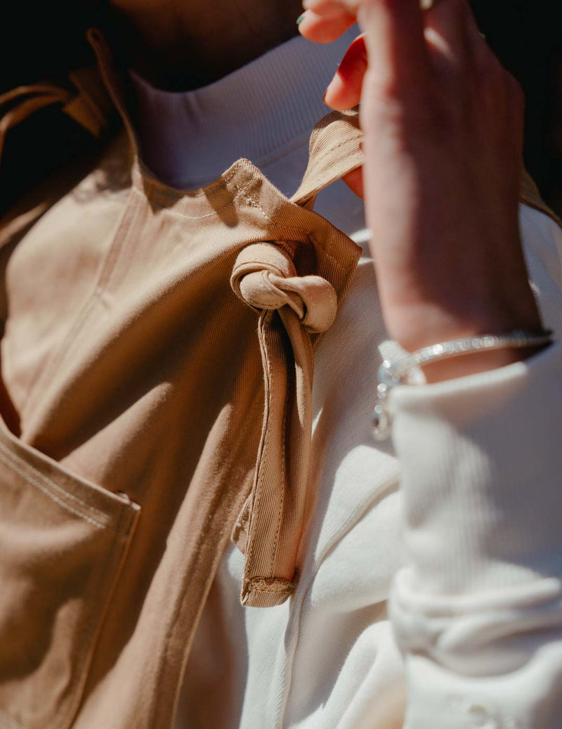 Womens Dungarees - Camel
