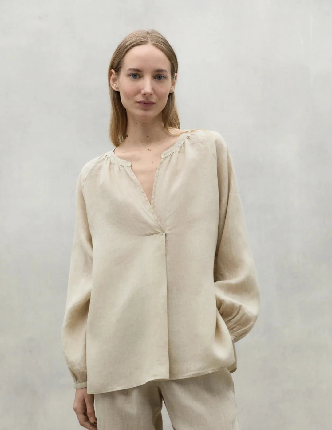 BEIGE LAI LINEN SHIRT