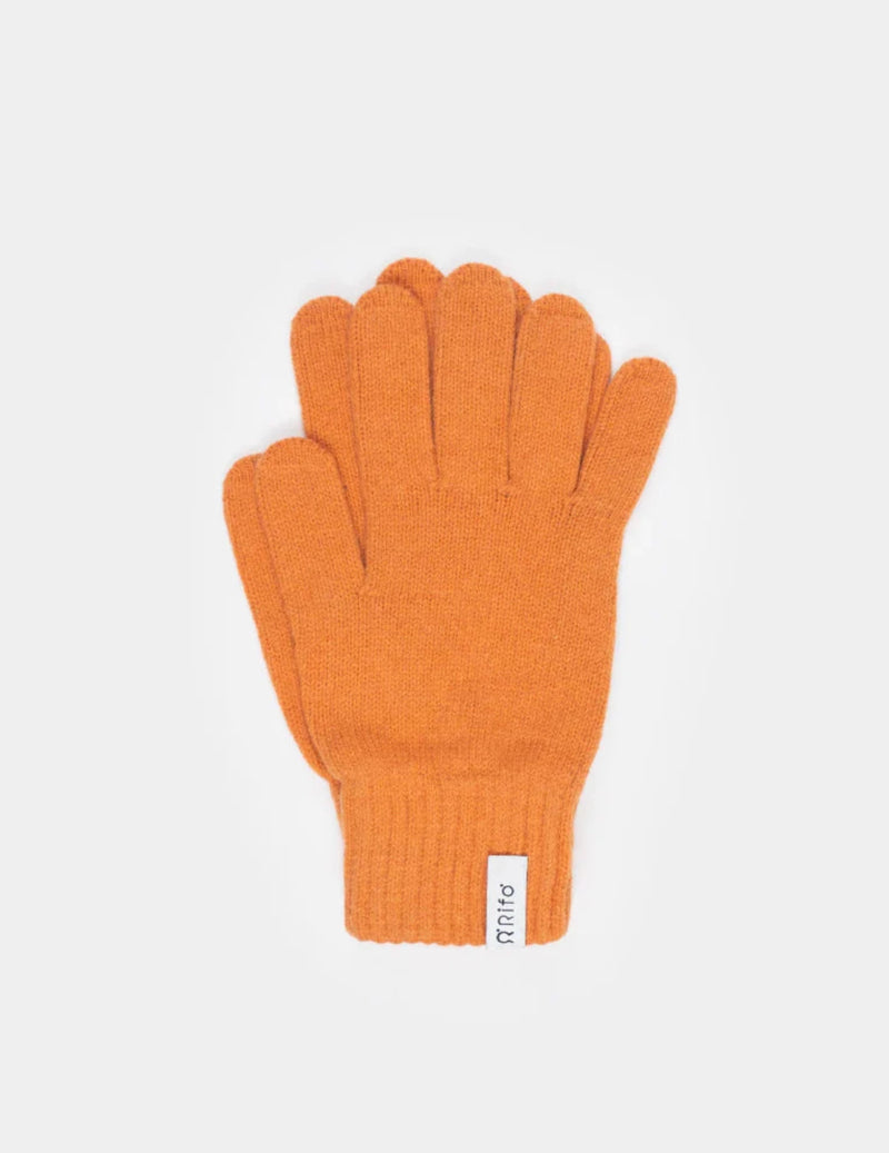 Men's Recycled Cashmere Gloves Pier Paolo - Orange