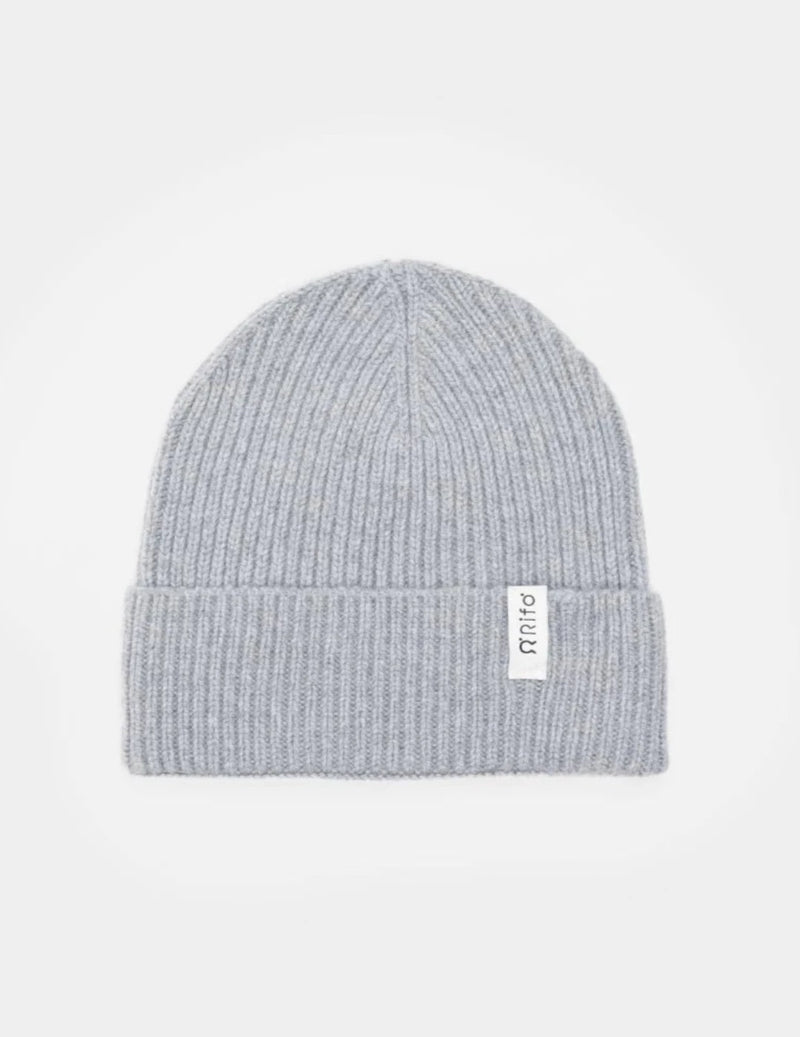 Recycled Cashmere Beanie Marcello - Grey