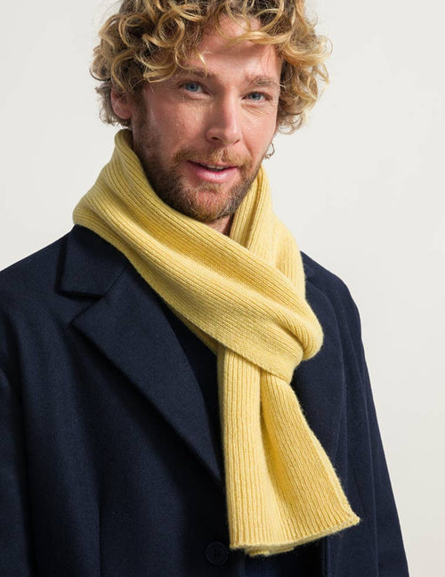 Recycled Cashmere Scarf Federico - Yellow