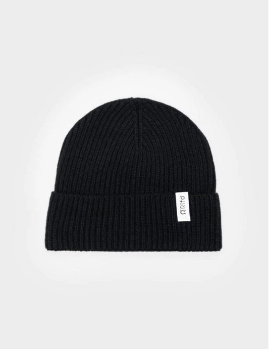 Recycled Cashmere Beanie Marcello - Black Slate