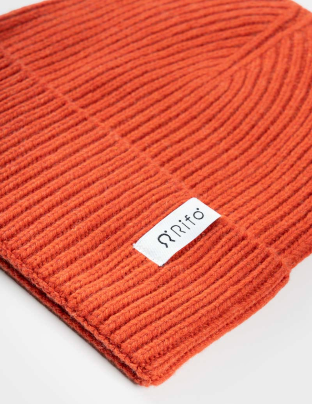 Recycled Cashmere Beanie Marcello - Orange Siena