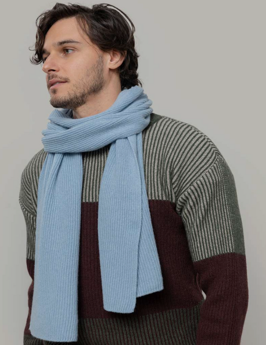 Sciarpa Cashmere Rigenerato Federico - Azzurro Polvere