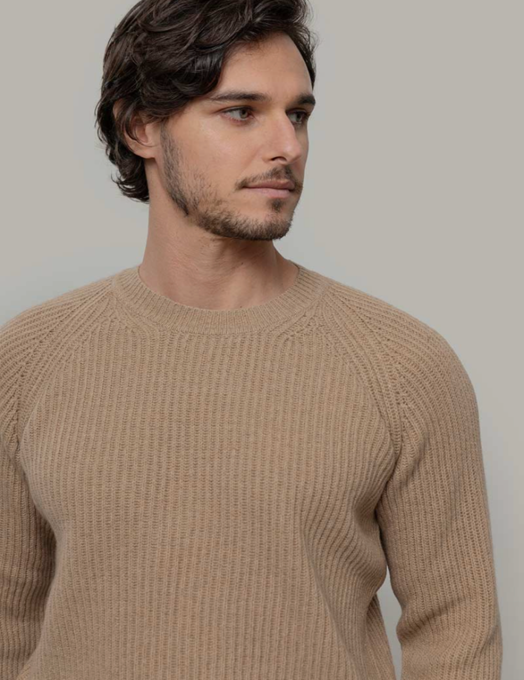 SANTE Unisex Recycled Cashmere Sweater - Cork Beige