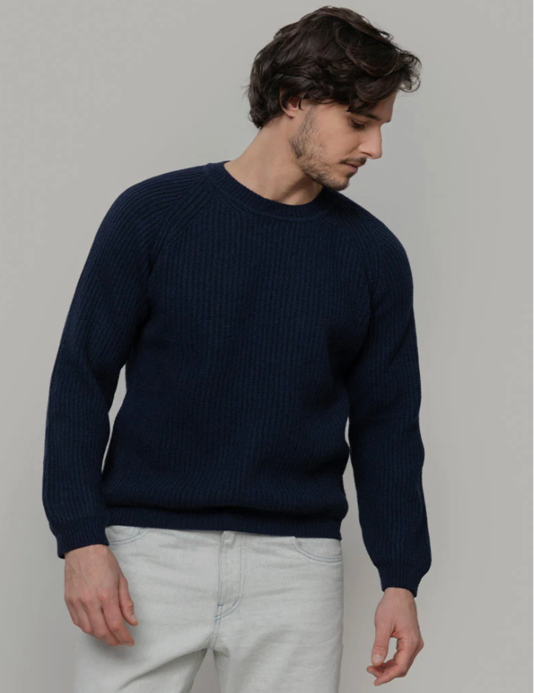 SANTE Unisex Recycled Cashmere Sweater - Blue Mora