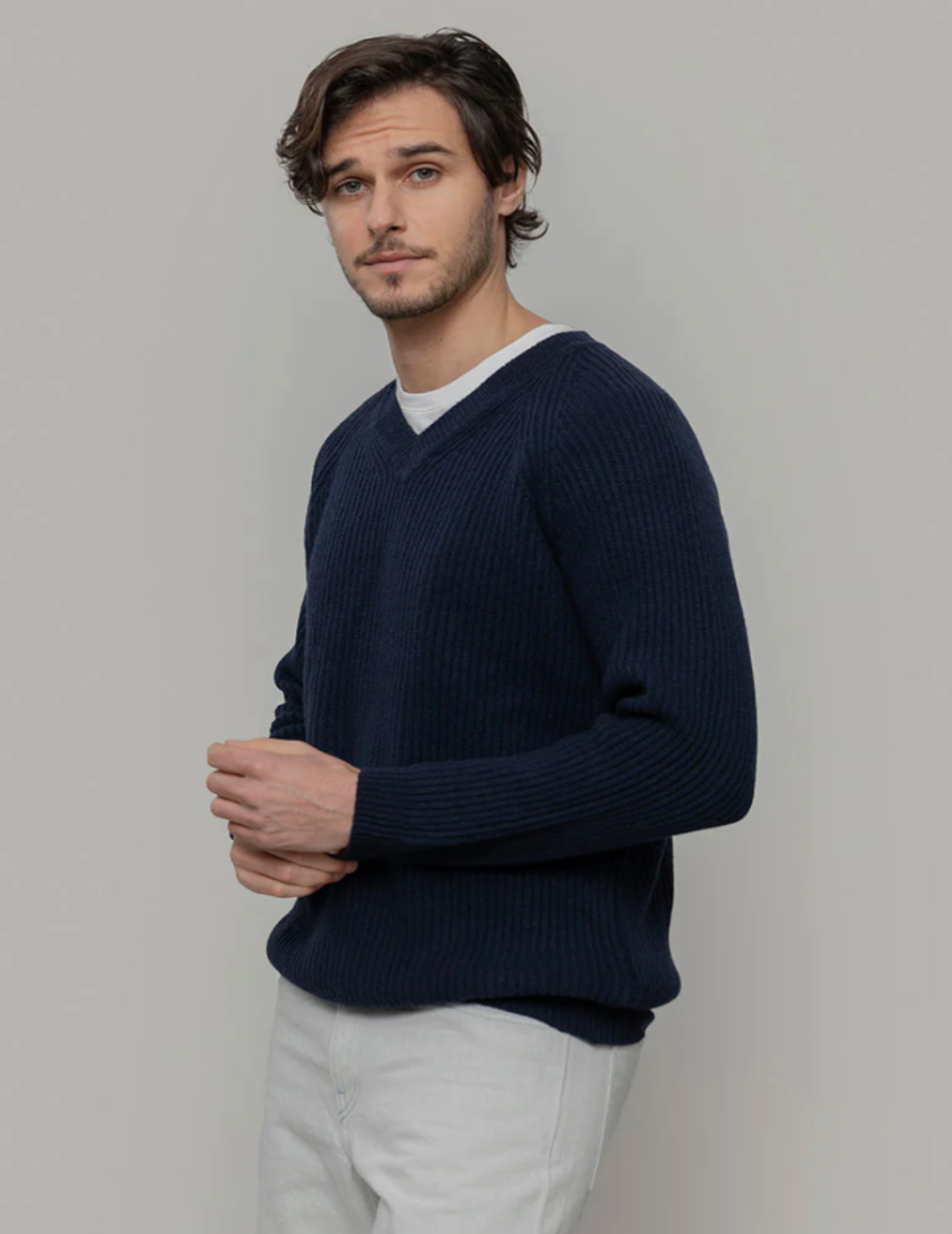 COSTANTE Recycled Cashmere Sweater - Blue Mora