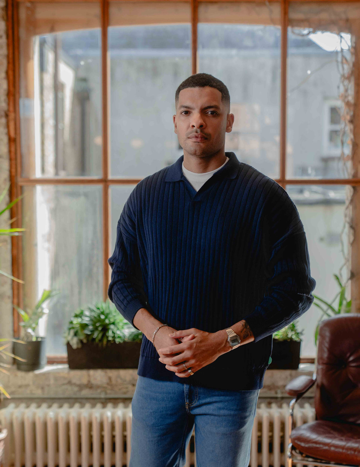 Fresh Knit Collar Crew