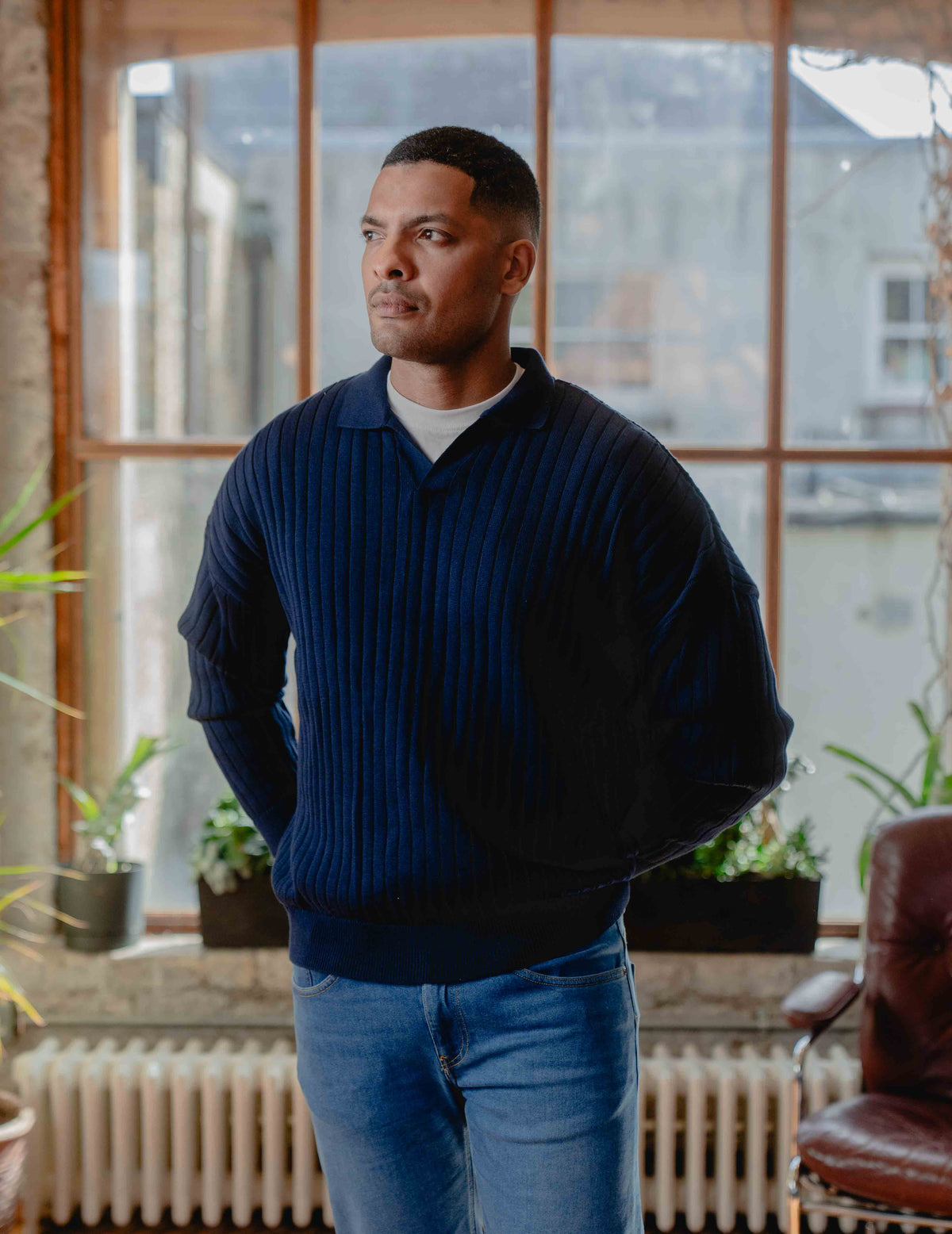 Fresh Knit Collar Crew