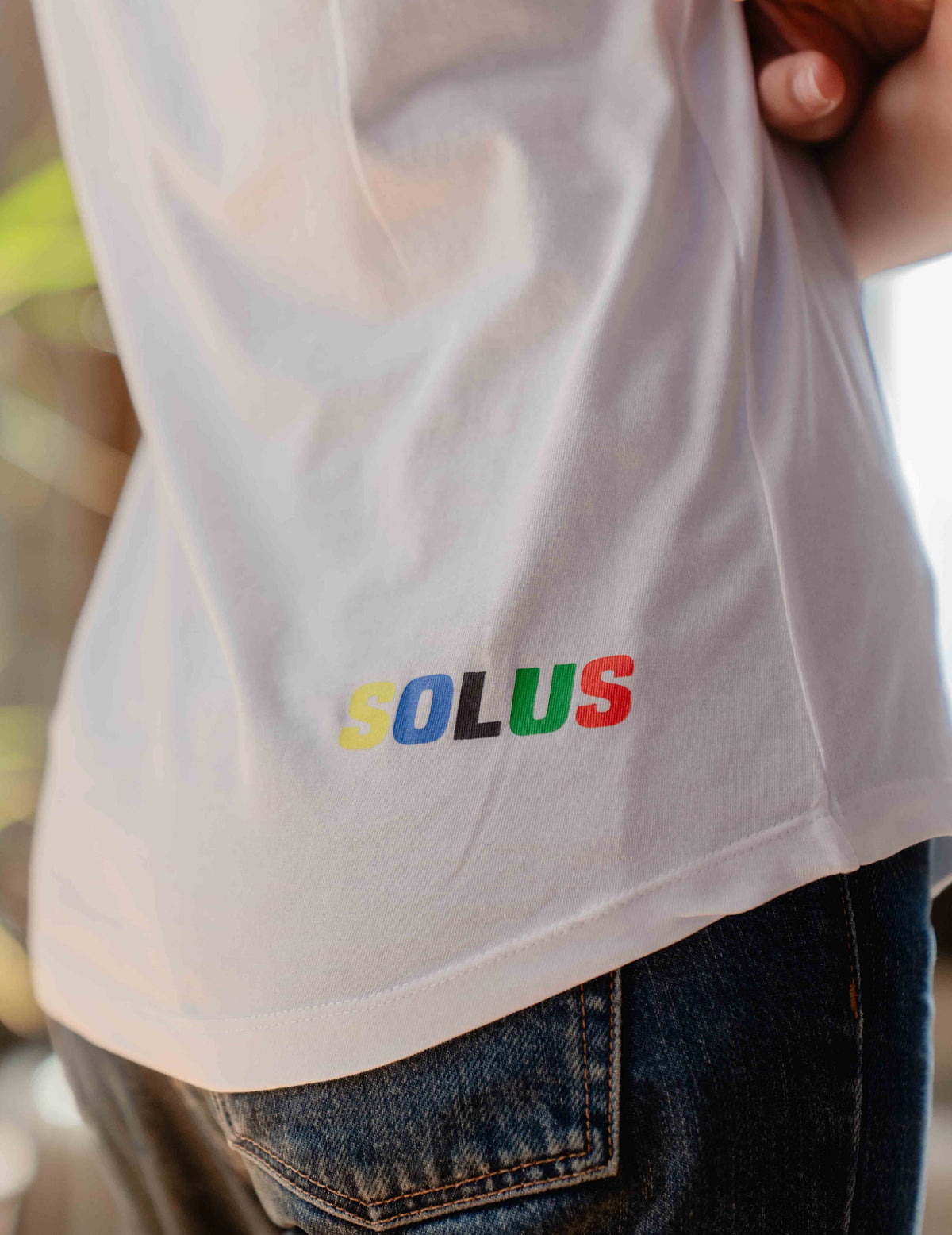 Rolled Sleeve White Tee - Solus