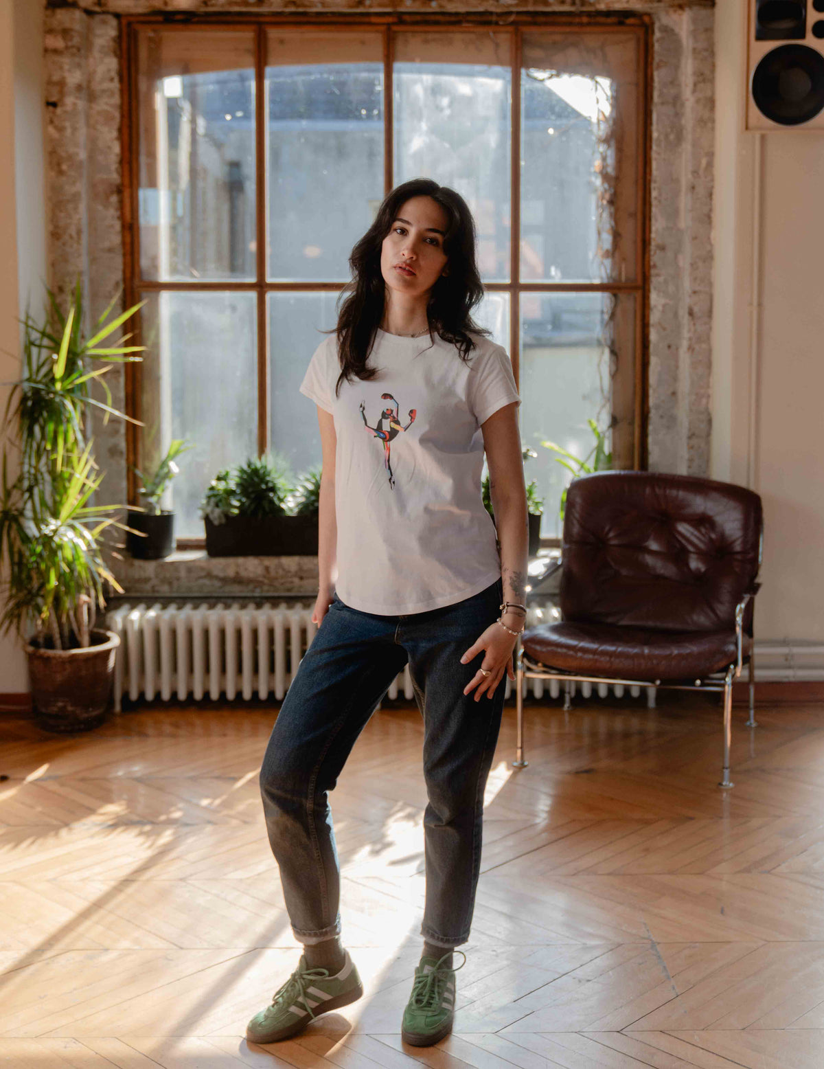 Rolled Sleeve White Tee - Solus