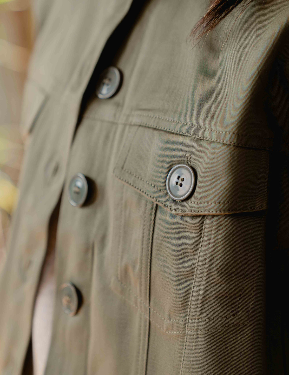 Womens Cotton Jacket - Green