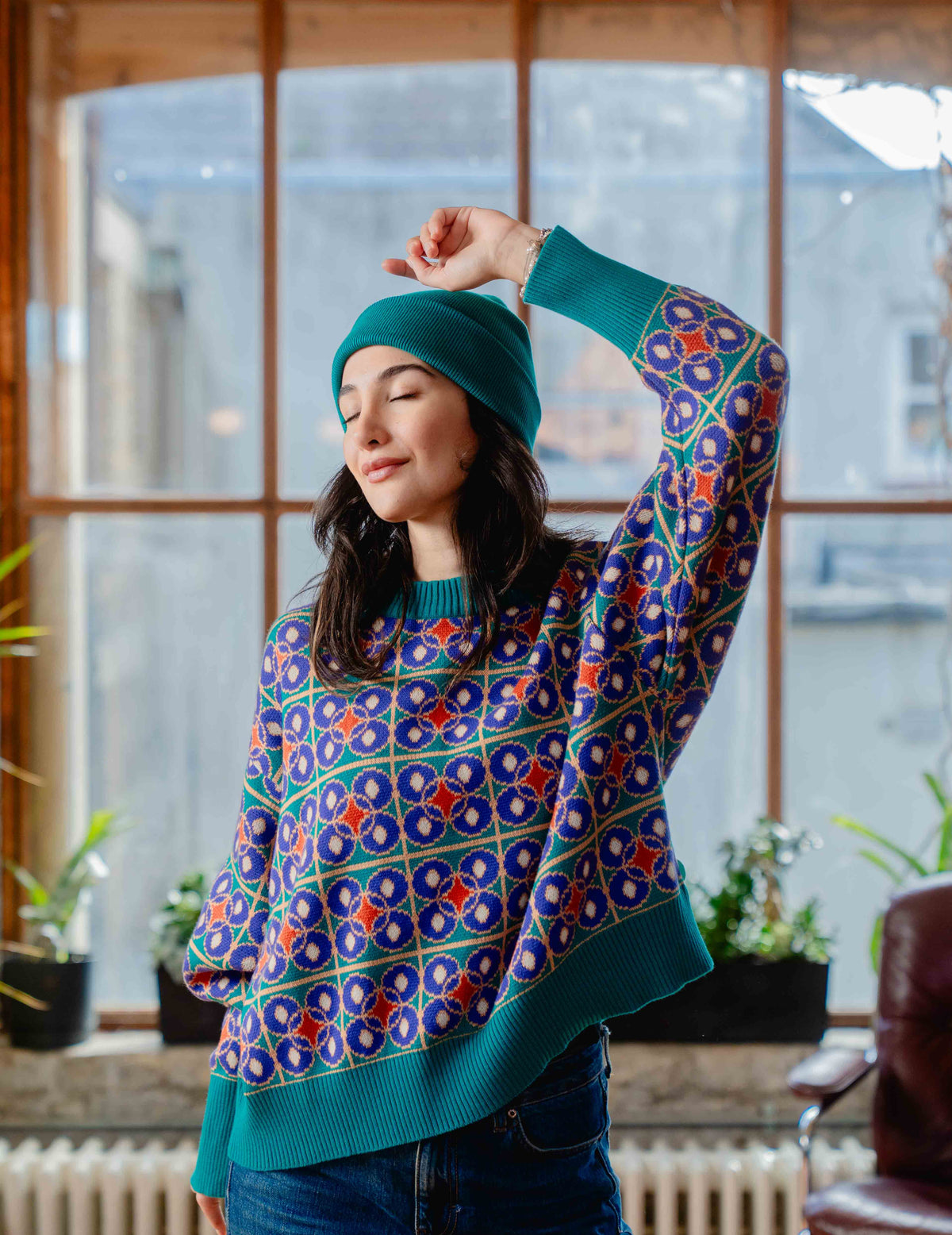 Fresh Heavy Knit Crew - Multi Coloured