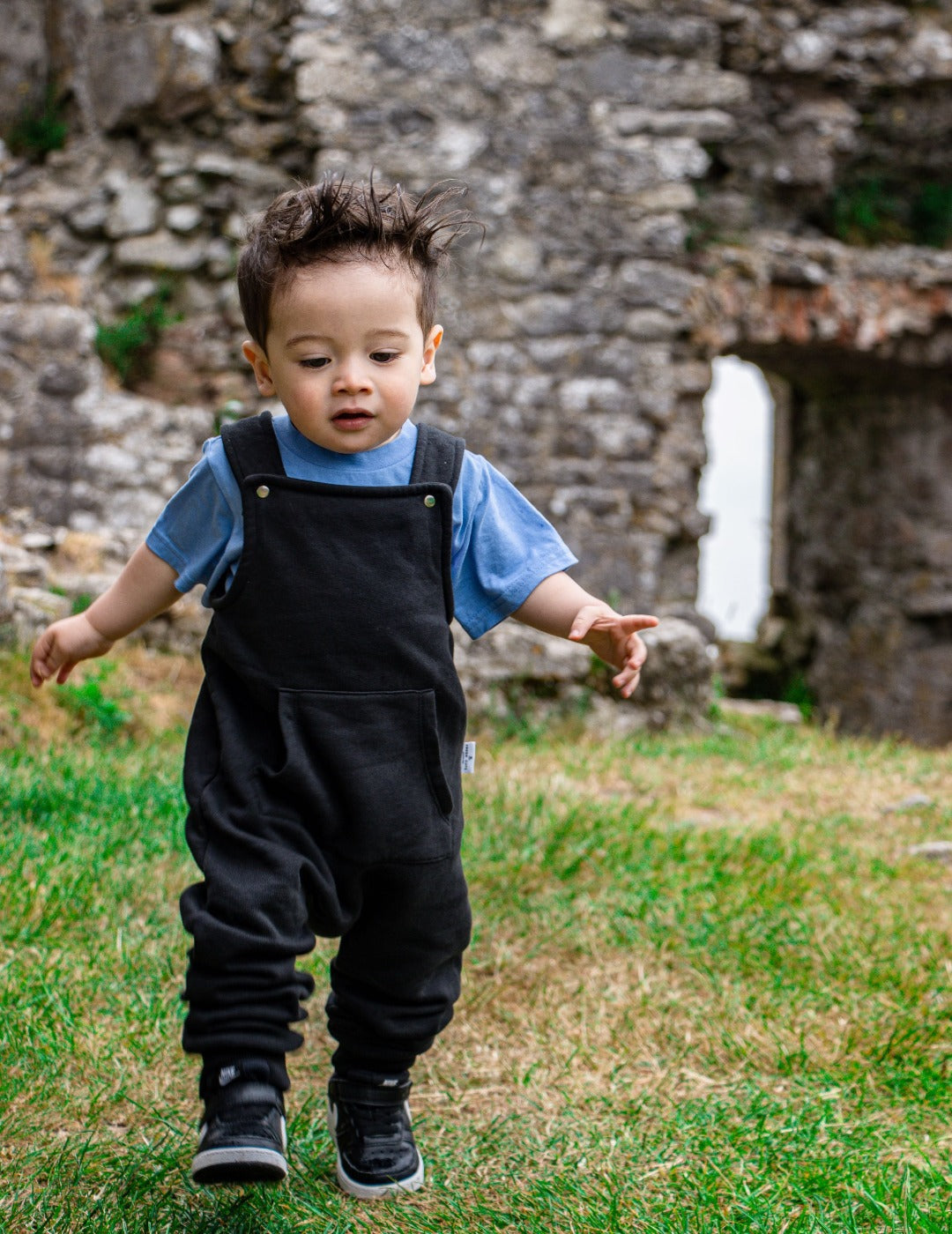 Kids Dungarees - Squid Ink