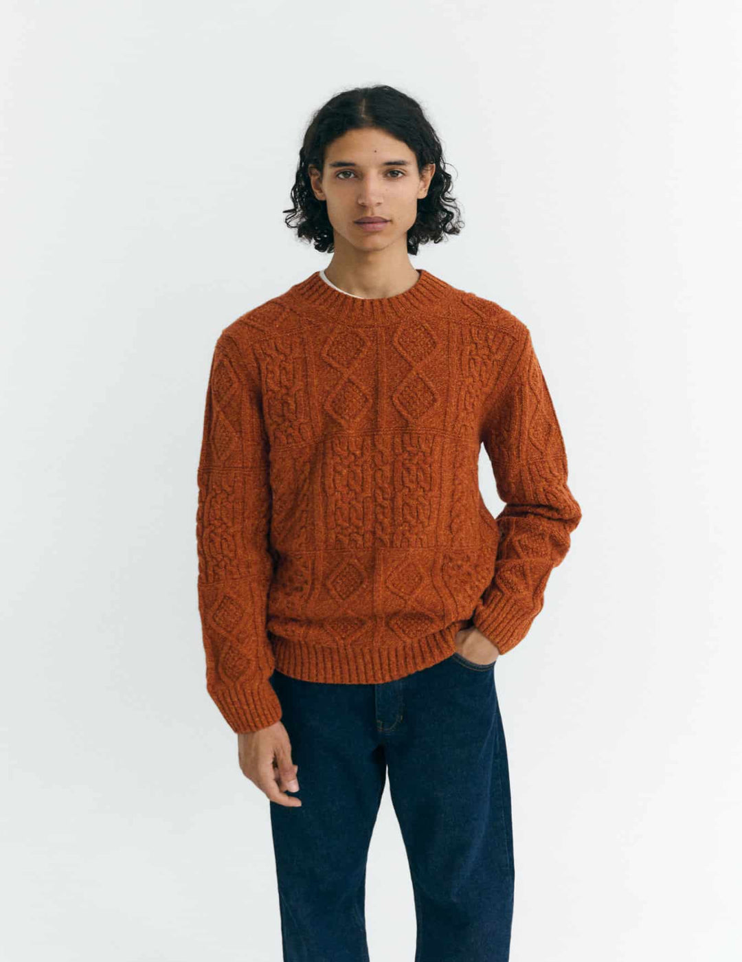 ORANGE RASTA KNITTED SWEATER