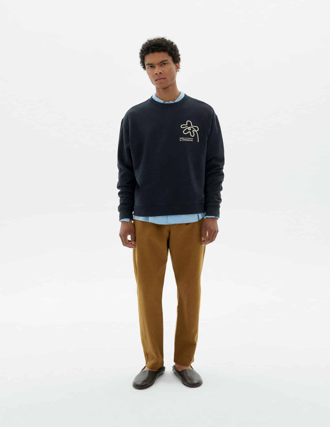 FLOWER ROPE NAVY LEON SWEATSHIRT