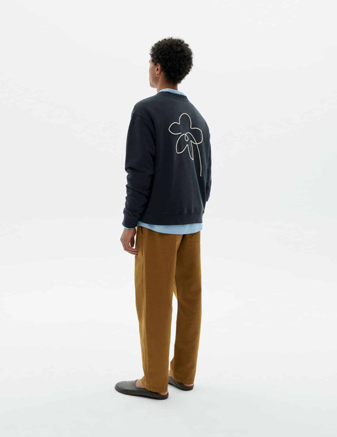 FLOWER ROPE NAVY LEON SWEATSHIRT