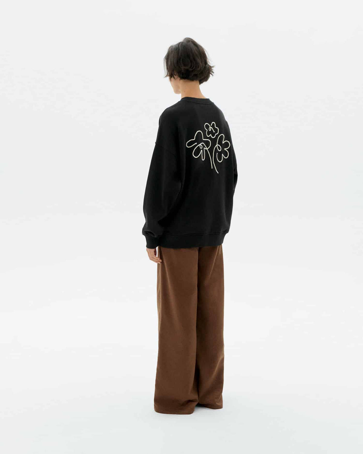 FLOWER ROPE BLACK JIMENA SWEATSHIRT