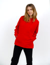 Womens Pullover Hood - Red